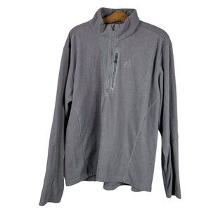 First Ascent 1/4 Zip Sweatshirt Size XL Fleece Long Sleeve Pullover Outdoor Gray